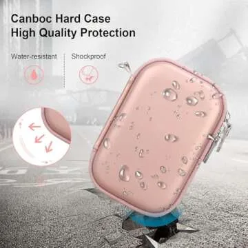 Canboc Carrying Case for Kodak Printomatic Digital Instant Print Camera, Mesh Bag fit Photo Paper, Cable, Rose Gold