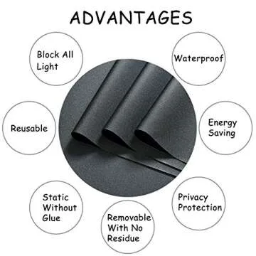 Blackout Window Film - 100% Light Blocking Privacy