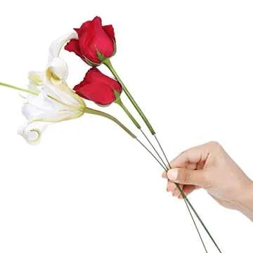 Onwon 60 Pack Floral Stem Wire for Crafting and Arrangements