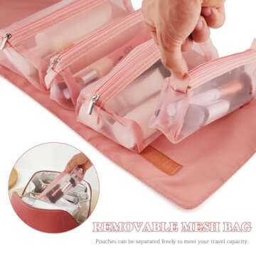 Senyucom Portable Toiletry Makeup Bag Organizer 4 IN 1