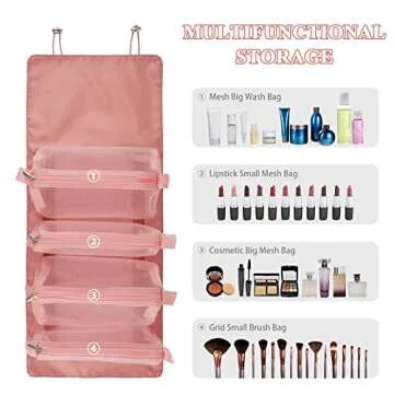 Senyucom Portable Toiletry Makeup Bag Organizer 4 IN 1