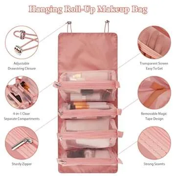 Senyucom Portable Toiletry Makeup Bag Organizer 4 IN 1