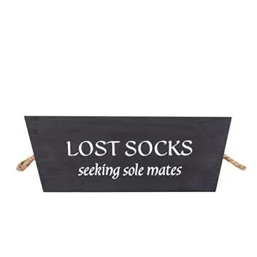 Lost Socks Basket for Laundry Room Farmhouse Decor