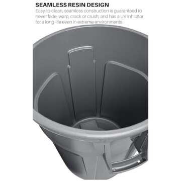 Rubbermaid Commercial BRUTE Heavy-Duty Round Trash Can