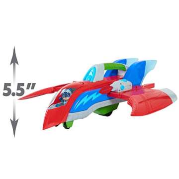 Just Play PJ Masks PJ Air Jet Playset Includes Catboy, Airplane and Spaceship Toys for 3 Year Olds, Kids Toys for Ages 3 Up