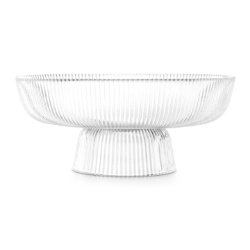 Navaris Decorative Glass Fruit Bowl - Elegant Table Centerpiece Dish
