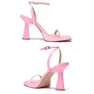 Reitoye Pink Heels Chic Ankle Strap Women's Sandals