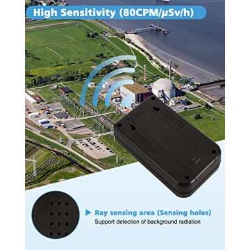 Crispaire Geiger Counter Nuclear Radiation Detector 3 Units μSv/h, mR/h, μGy/h Monitor Dosimeter Dosage Alarm Device Portable Digital High Sensitivity Accuracy (2022 Newly Updated Version)