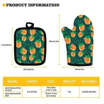 UNICEU White Chicken Pattern Fashion Heat Resistant Hot Oven Mitts & Pot Holders for Kitchen Gift Se...