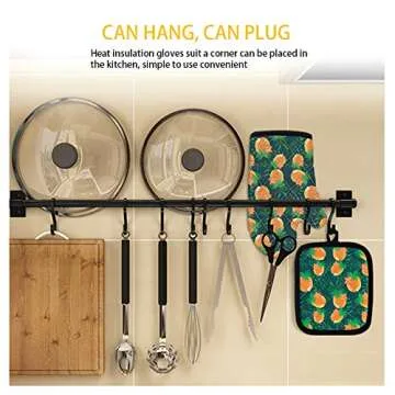 UNICEU Chicken Pattern Oven Mitts Set - Heat Resistant Gift