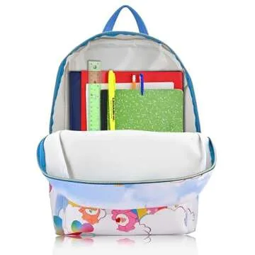 Fast Forward Care Bears Backpack for Women, Men, Unisex | Cute PU Leather Large Care Bears Backpack Purse Shoulder Purse | Care Bears Bag and Care Bears Accessories, C2PF31ZA