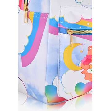 Fast Forward Care Bears Backpack for Women, Men, Unisex | Cute PU Leather Large Care Bears Backpack Purse Shoulder Purse | Care Bears Bag and Care Bears Accessories, C2PF31ZA