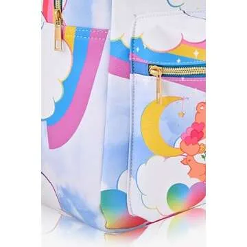 Fast Forward Care Bears Backpack for Women, Men, Unisex | Cute PU Leather Large Care Bears Backpack Purse Shoulder Purse | Care Bears Bag and Care Bears Accessories, C2PF31ZA