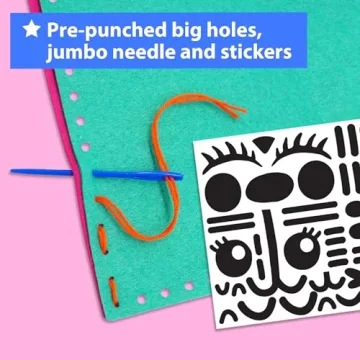 KRAFUN Kids Beginner Sewing Kit DIY Craft Fun