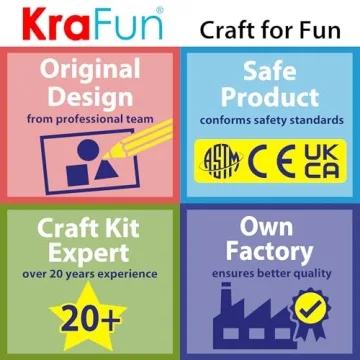 KRAFUN Kids Beginner Sewing Kit DIY Craft Fun
