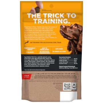 Cloud Star Tricky Trainers Soft & Chewy Dog Training Treats, 5 oz Pouch, Cheddar Flavor, Low Calorie...