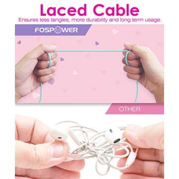 FosPower Kids Headphones with LED Cat Ears for Kids