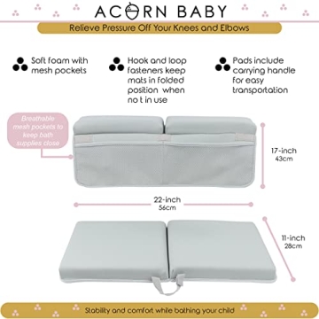 Acorn Baby Bath Kneeler & Elbow Rest Pad for Comfort