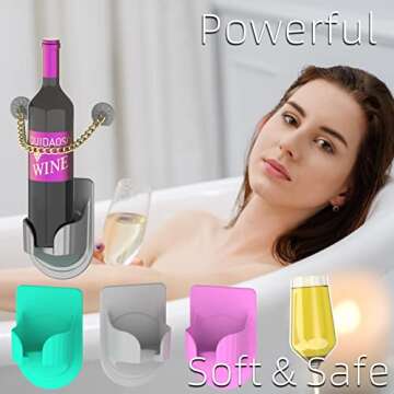 QUIDAOSO Shower Wine Glass Holder - Fun & Functional Gift