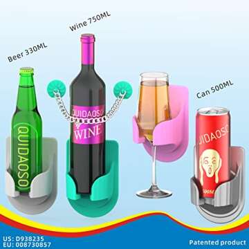 QUIDAOSO Shower Wine Glass Holder - Fun & Functional Gift