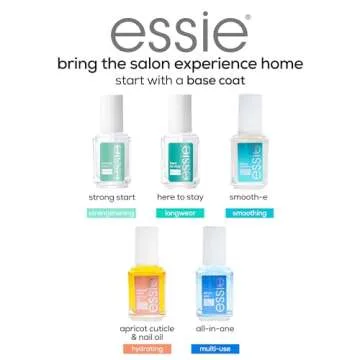 essie Nail Care, 8-Free Vegan, Strong Start Base Coat, strengthening nail polish, 0.46 fl oz