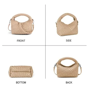 Trendy Woven Leather Crossbody Purse for Women