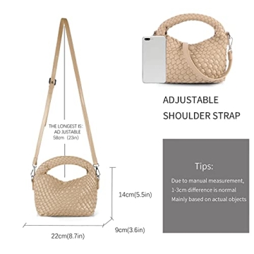 Trendy Woven Leather Crossbody Purse for Women