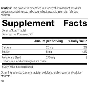 Standard Process Inc. Ribonucleic Acid (RNA) Supplement - Enhance Your Cellular Health Naturally