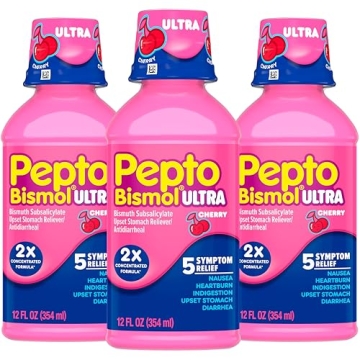 Pepto Bismol Liquid Ultra for Nausea, Heartburn, Indigestion, Upset Stomach, and Diarrhea - 5 Sympto...