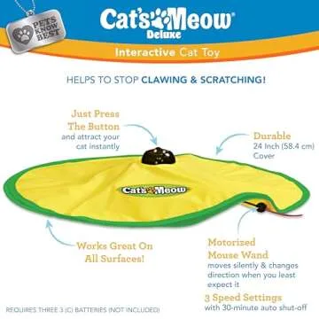 Cat's Meow Motorized Wand Cat Toy – Engage Your Cat with Fun!
