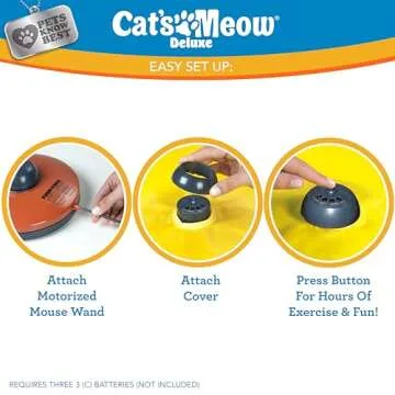 Cat's Meow Motorized Wand Toy for Cats – 3 Speed Fun