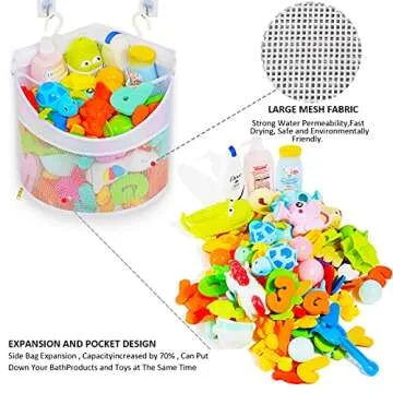 Ligereza Baby Bath Toy Organizer for Clean Bath Time