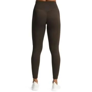 Aoxjox High Waisted Workout Leggings for Women GEO Compression Tummy Control Gym Buttery Soft Yoga Pants 27" (Mulch, Medium)
