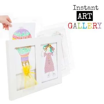 Children's Art Frame. Articulate Double Gallery Displays Two 9x12" Artworks