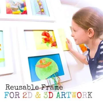 Children's Art Frame. Articulate Double Gallery Displays Two 9x12" Artworks