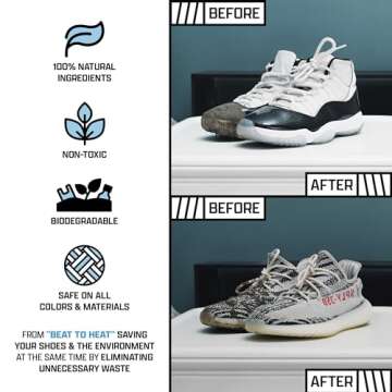 FACTORY LACED Shoe Cleaning Kit - Complete Sneaker Cleaner Kit with 8oz Solution, 4 Brushes, 2 Shoe Trees, Microfiber Towel & Bowl - The Ultimate Shoe Cleaner Kit for Jordans and Nike Shoes