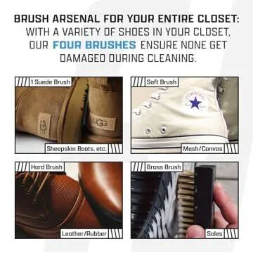 FACTORY LACED Shoe Cleaning Kit - Complete Sneaker Cleaner Kit with 8oz Solution, 4 Brushes, 2 Shoe Trees, Microfiber Towel & Bowl - The Ultimate Shoe Cleaner Kit for Jordans and Nike Shoes