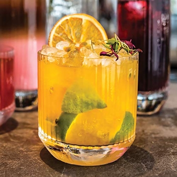 HISTORY COMPANY Vintage Rocks Glass Set for Cocktail Enthusiasts