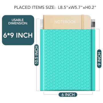 Metronic Bubble Mailers 6x10 Inch 50 Pack Usable Size 6x9" Teal Padded Envelopes Waterproof Bubble Envelopes Self Seal Adhesive Shipping Envelopes for Jewelry, Makeup, Shirts, Small Item