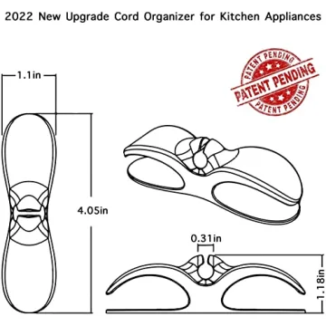 AFunCrafter Kitchen Cord Organizer - 3 Pack Flexible Holders