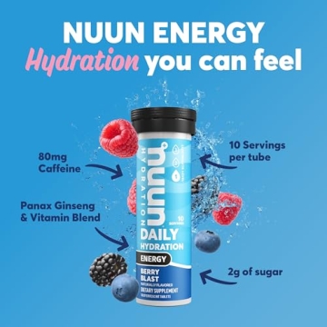 Nuun Energy Electrolyte Tablets with Caffeine and B Vitamins