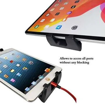 IPad Tripod Mount Adapter 360 Degree Rotatable Universal Tablet Clamp Holder for iPad Pro 12.9 11 10.5, iPad Air Mini, Surface Tab, Galaxy Tab and 3.5 to 13.5in Phone Tablet, for Tripod, Monopod