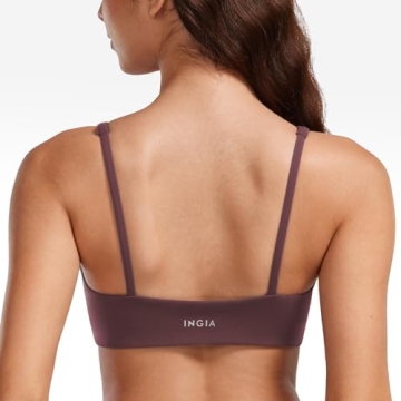Stylish INGIA Square Scoop Neck Sports Bra for Yoga