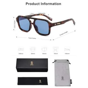SOJOS Retro Aviator Sunglasses with UV400 Polarized Lenses