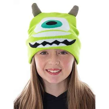 Disney Monsters Inc. Mike Wazowski Beanie Embroidered Character Costume Hat