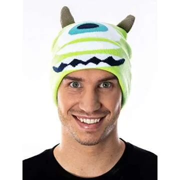 Disney Monsters Inc. Mike Wazowski Beanie Embroidered Character Costume Hat