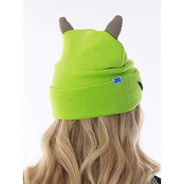 Disney Monsters Inc. Mike Wazowski Beanie Embroidered Character Costume Hat