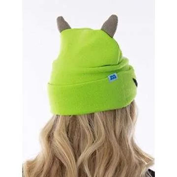 Disney Monsters Inc. Mike Wazowski Beanie Embroidered Character Costume Hat