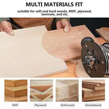 SpeTool 1/4 Inch Shank 1-1/4" Cutting Diameter Spoilboard Surfacing Router Bit 2+2 Inserts Cutter Planing Bit Flycutter Leveler Slab Flattening Router Bit Woodworking Milling Cutter