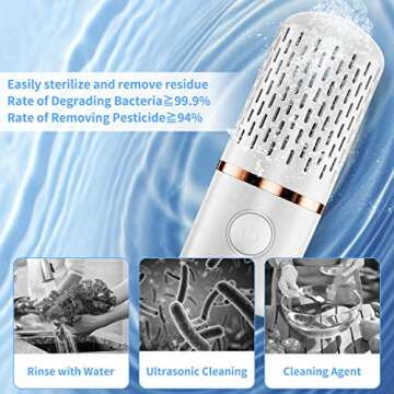 Heyjar Fruit and Vegetable Washing Machine, Fruit Cleaner Device,Fruit Purifier for with OH-ion Puri...